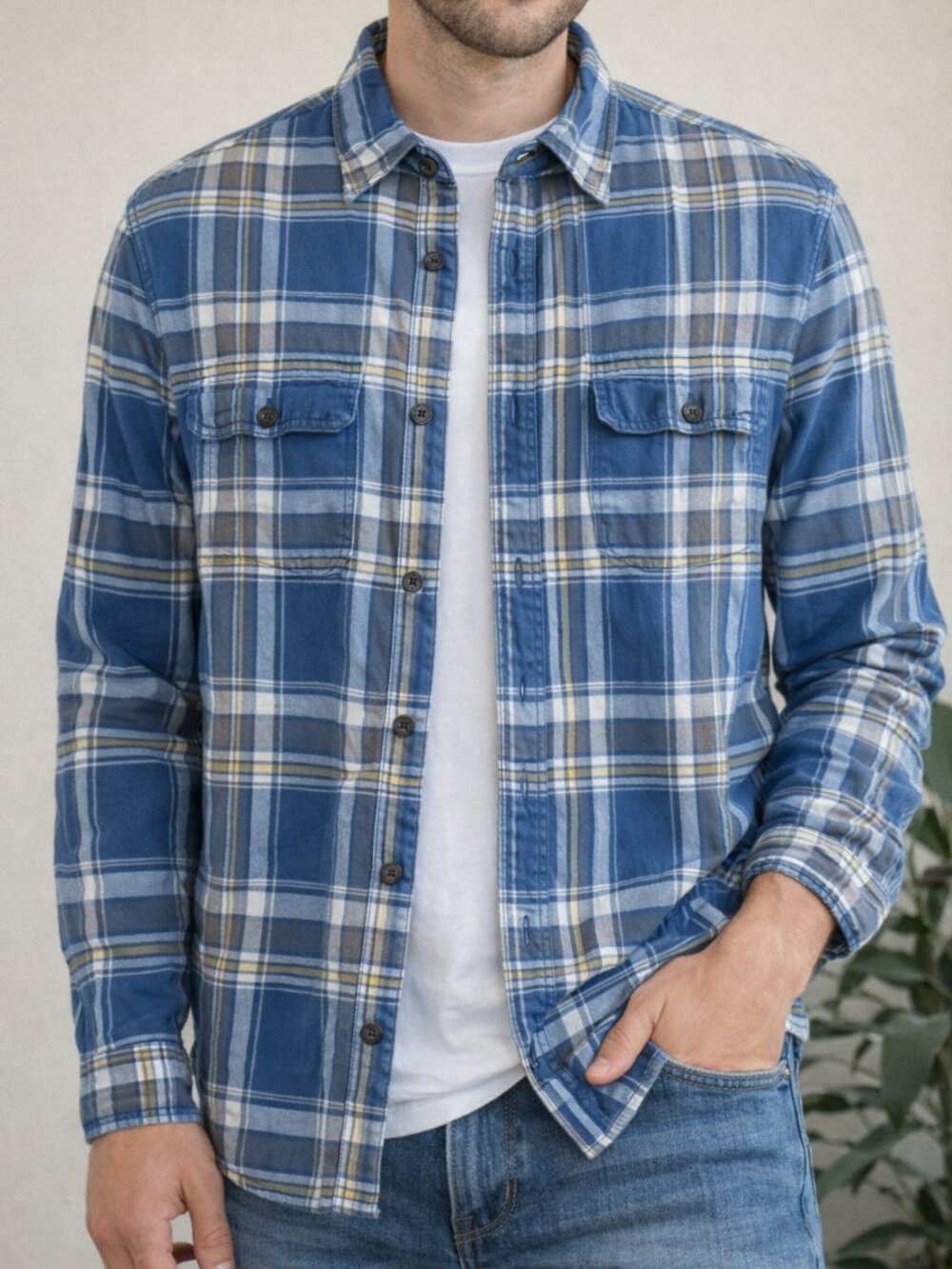 Aéropostale 100% Cotton Plaid Button-Up Shirt | Size Small